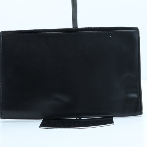 Atmosphere Womens Black Geometric Polyurethane Clutch Size Medium
