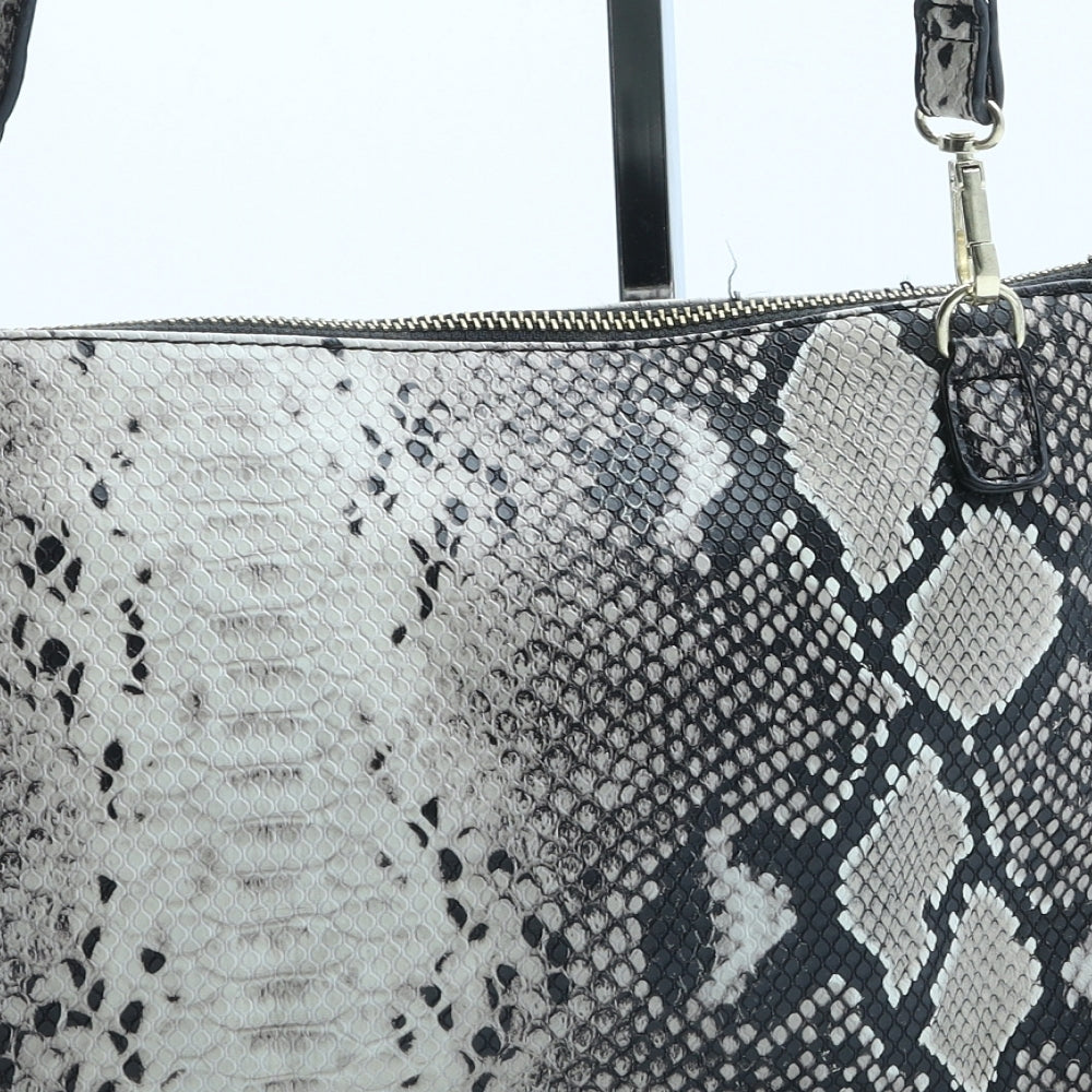 Topshop Womens Beige Animal Print Polyurethane Crossbody Size Medium - Snake Print