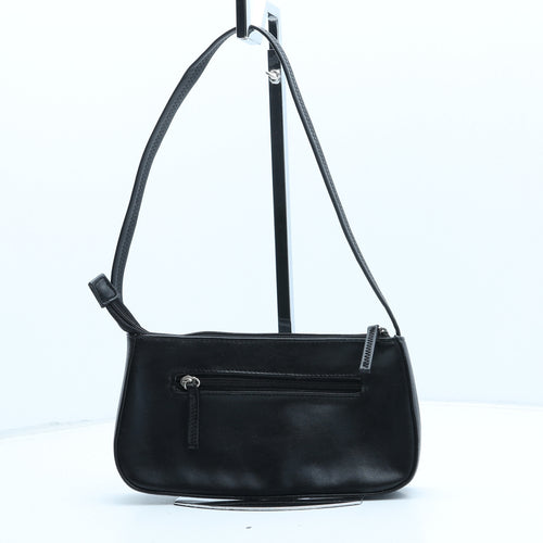 Preworn Womens Black Polyurethane Top Handle Bag Size Small
