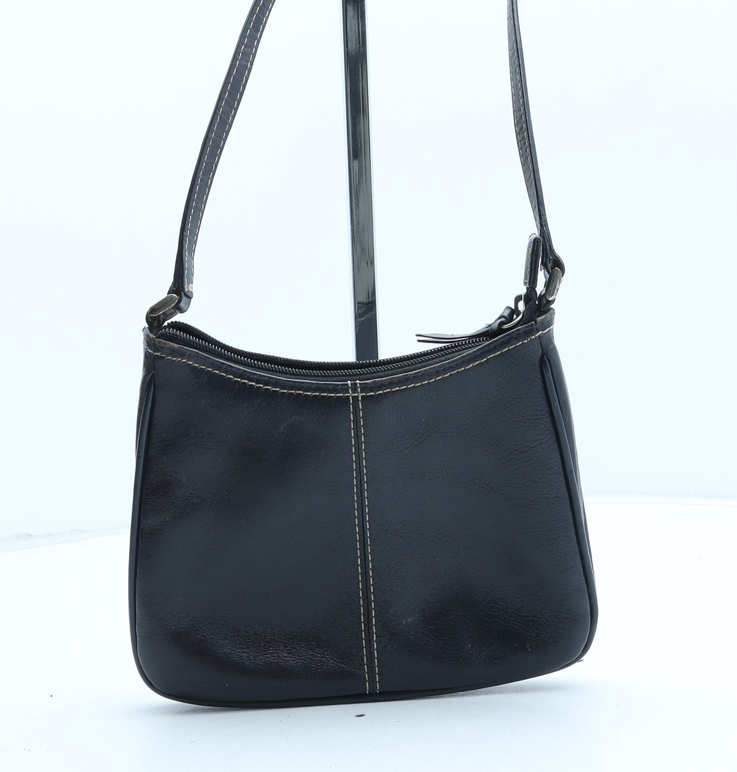 Marks and Spencer Womens Blue Polyurethane Top Handle Bag Size Small