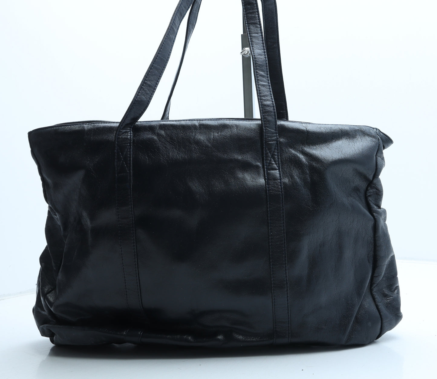 Janelle Womens Blue Polyurethane Top Handle Bag Size Large