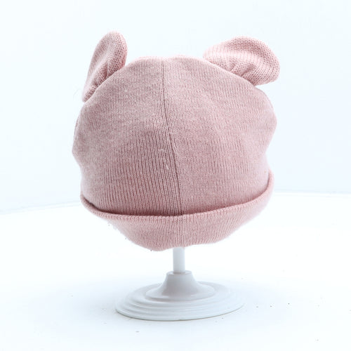 Disney Baby Girls Pink Acrylic Beanie One Size - Minnie Mouse