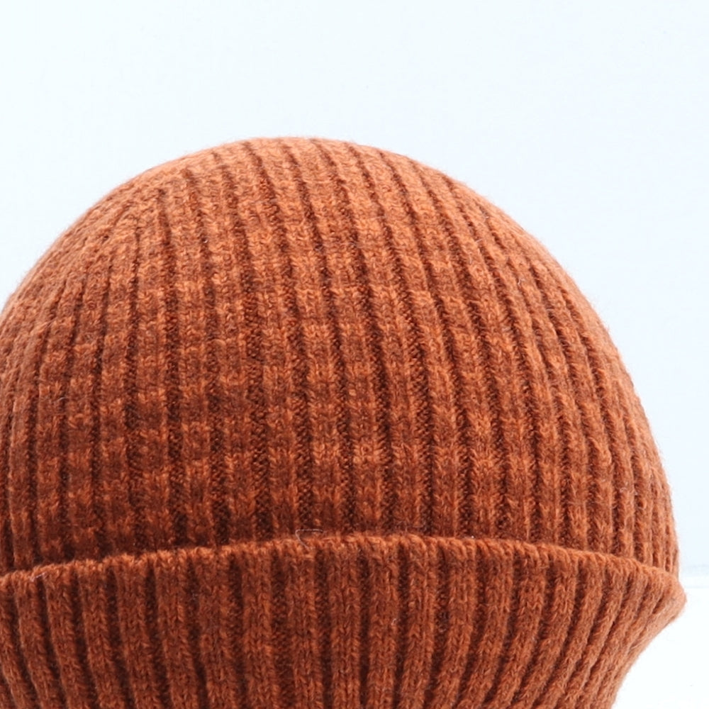 Primark Womens Orange Acrylic Beanie One Size