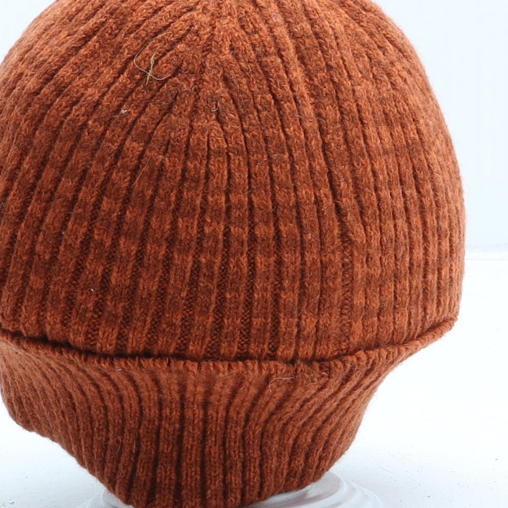 Primark Womens Orange Acrylic Beanie One Size