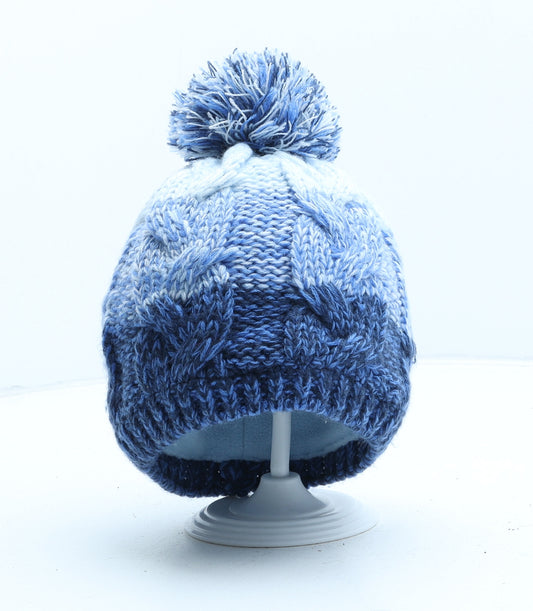 Nutmeg Boys Blue Acrylic Bobble Hat One Size - UK Size 12-18 Months