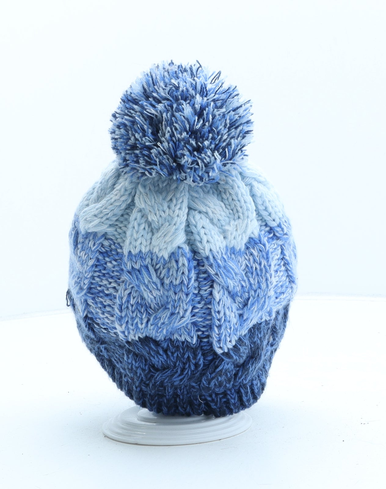 Nutmeg Boys Blue Acrylic Bobble Hat One Size - UK Size 12-18 Months