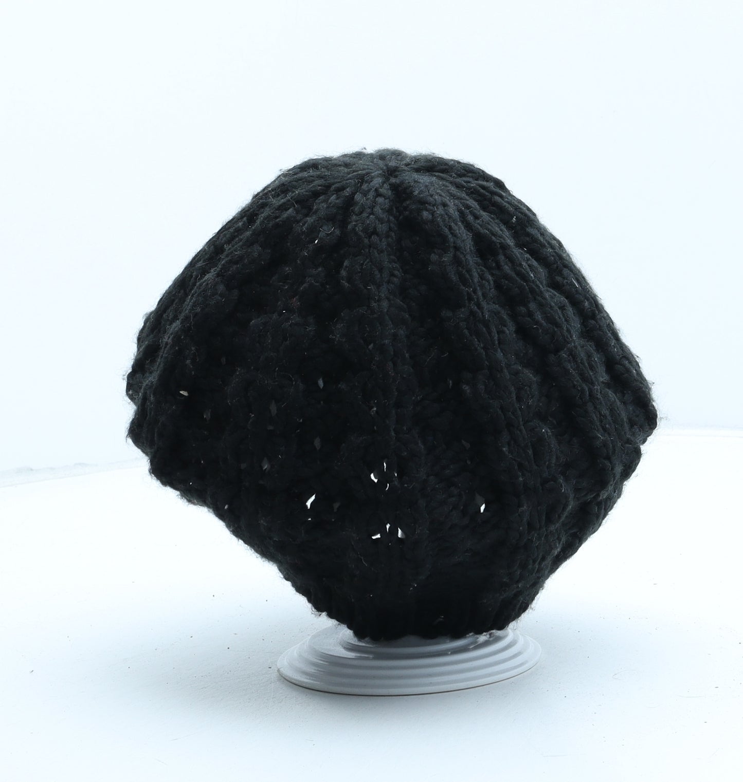 New Look Womens Black Acrylic Beret One Size