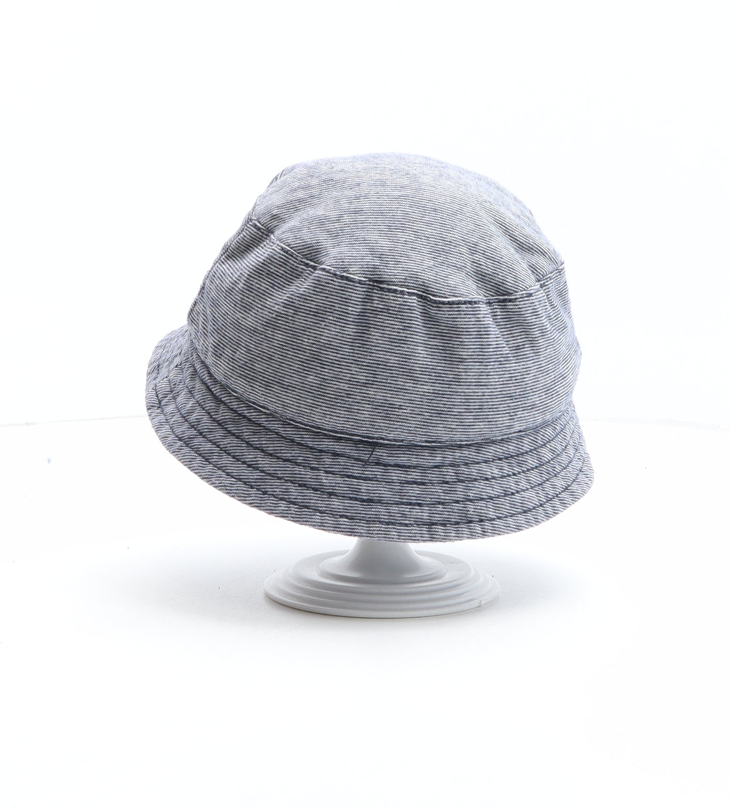 George Boys Blue Striped 100% Cotton Bucket Hat One Size - Size 12-18 months