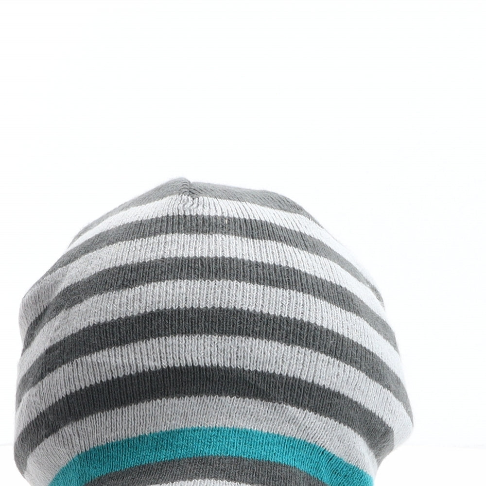 Mountain Warehouse Womens Grey Striped Acrylic Beanie One Size