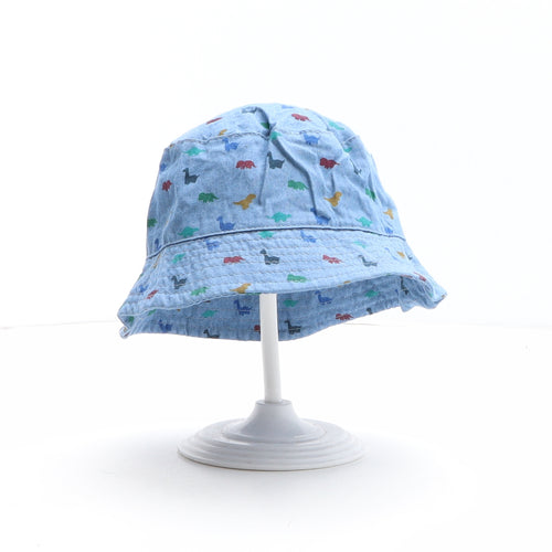 George Boys Blue Cotton Bucket Hat One Size - Size 3-6 months, Dinosaur Pattern