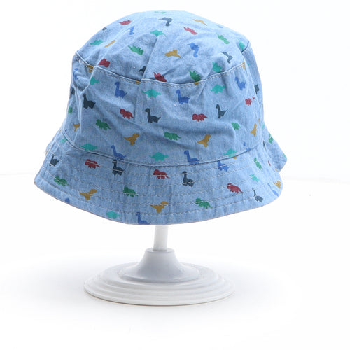 George Boys Blue Cotton Bucket Hat One Size - Size 3-6 months, Dinosaur Pattern
