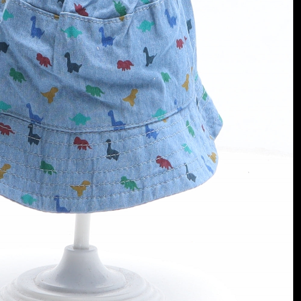 George Boys Blue Cotton Bucket Hat One Size - Size 3-6 months, Dinosaur Pattern