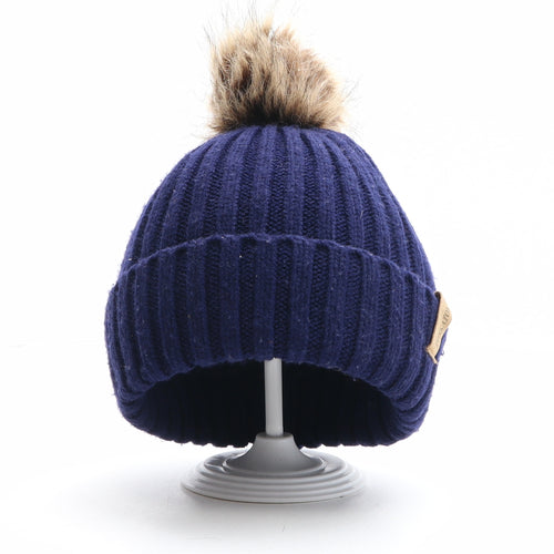 Toskatok Boys Blue Acrylic Bobble Hat One Size