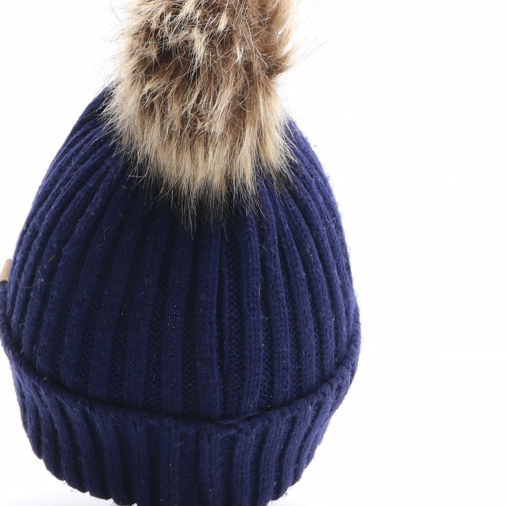 Toskatok Boys Blue Acrylic Bobble Hat One Size