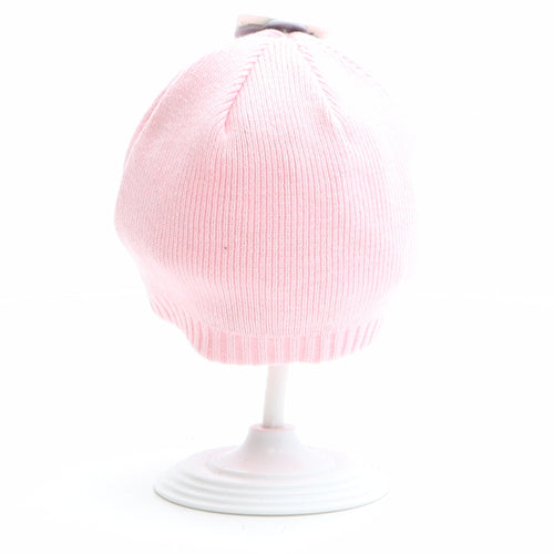Adams Girls Pink 100% Cotton Beanie One Size - Size 6-12 months, Little and Perfect