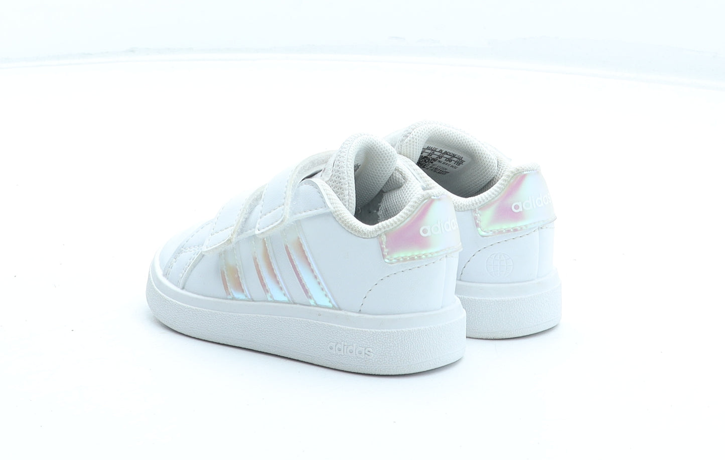 adidas Girls White Synthetic Trainer UK 4 20