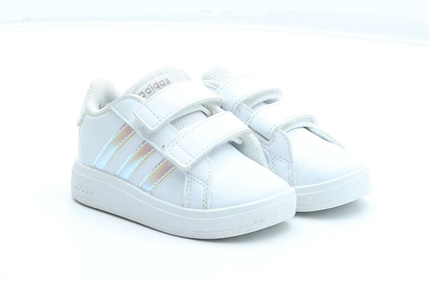 adidas Girls White Synthetic Trainer UK 4 20