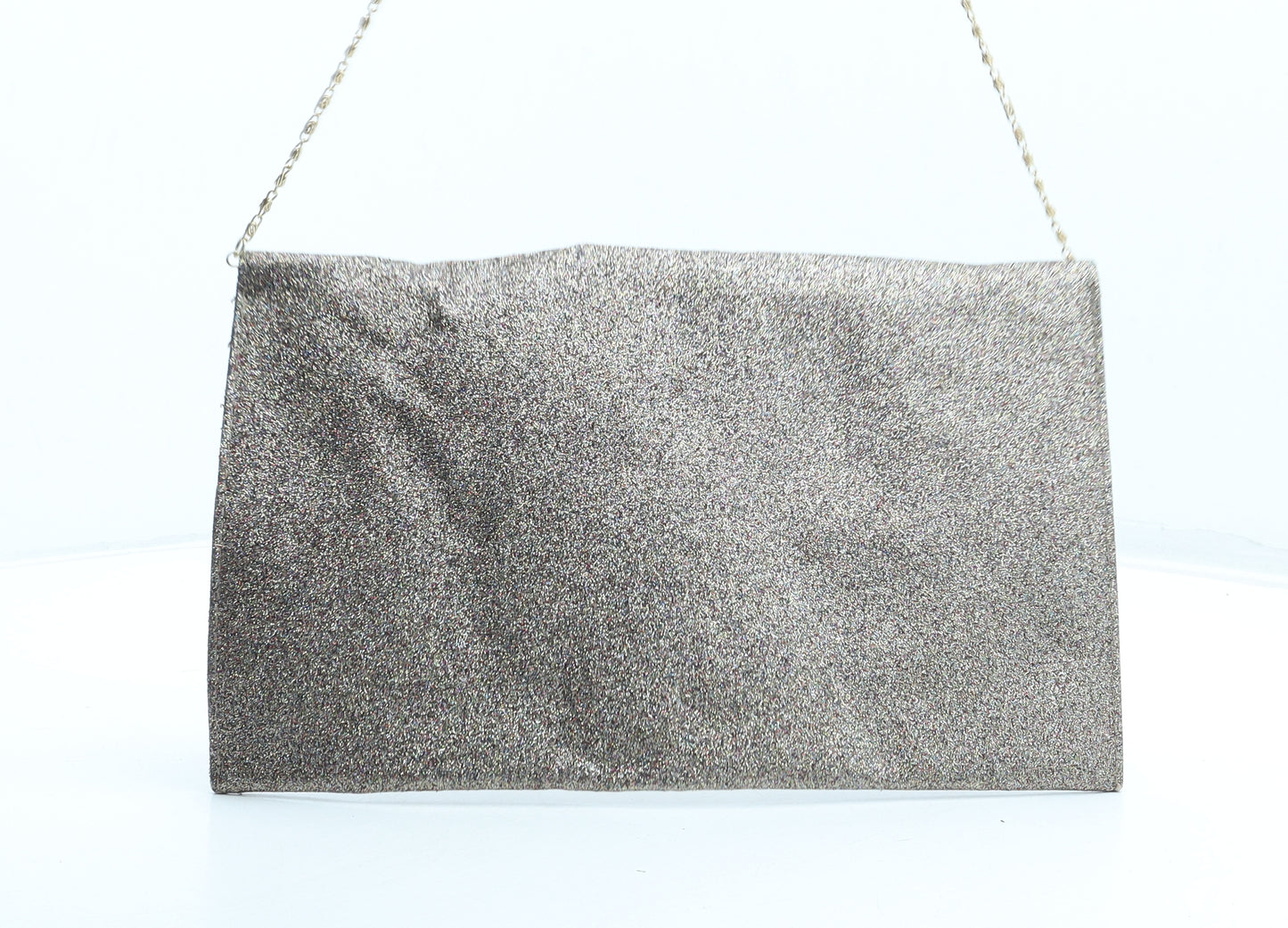 Preworn Womens Grey Polyester Clutch Size Medium - Bag Depth 1cm