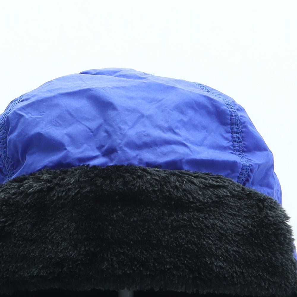 Preworn Boys Blue Polyester Trapper Hat Size S - Faux Fur