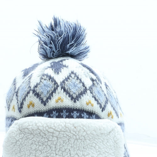 Nutmeg Boys Multicoloured Fair Isle Acrylic Bobble Hat Size S