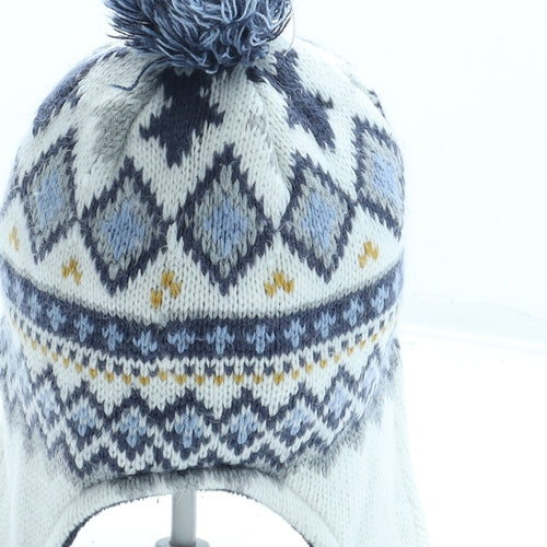 Nutmeg Boys Multicoloured Fair Isle Acrylic Bobble Hat Size S