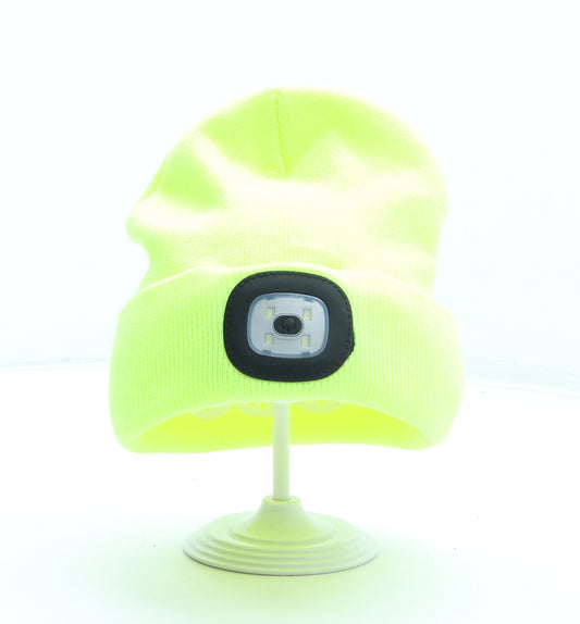 Storm Ridge Womens Yellow Acrylic Beanie One Size - Torch Headband Neon