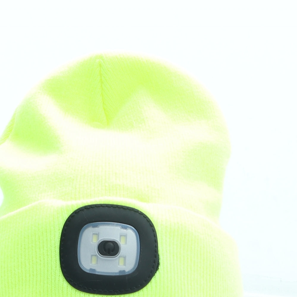 Storm Ridge Womens Yellow Acrylic Beanie One Size - Torch Headband Neon