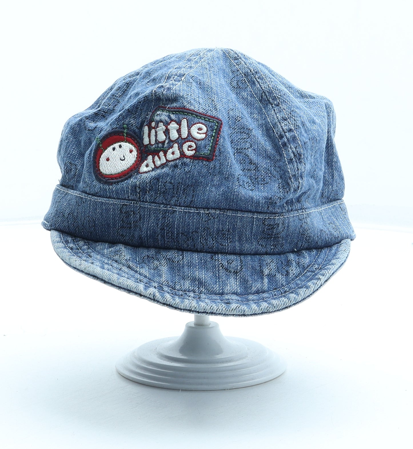 Little Dude Womens Blue Cotton Peaked Cap Size S