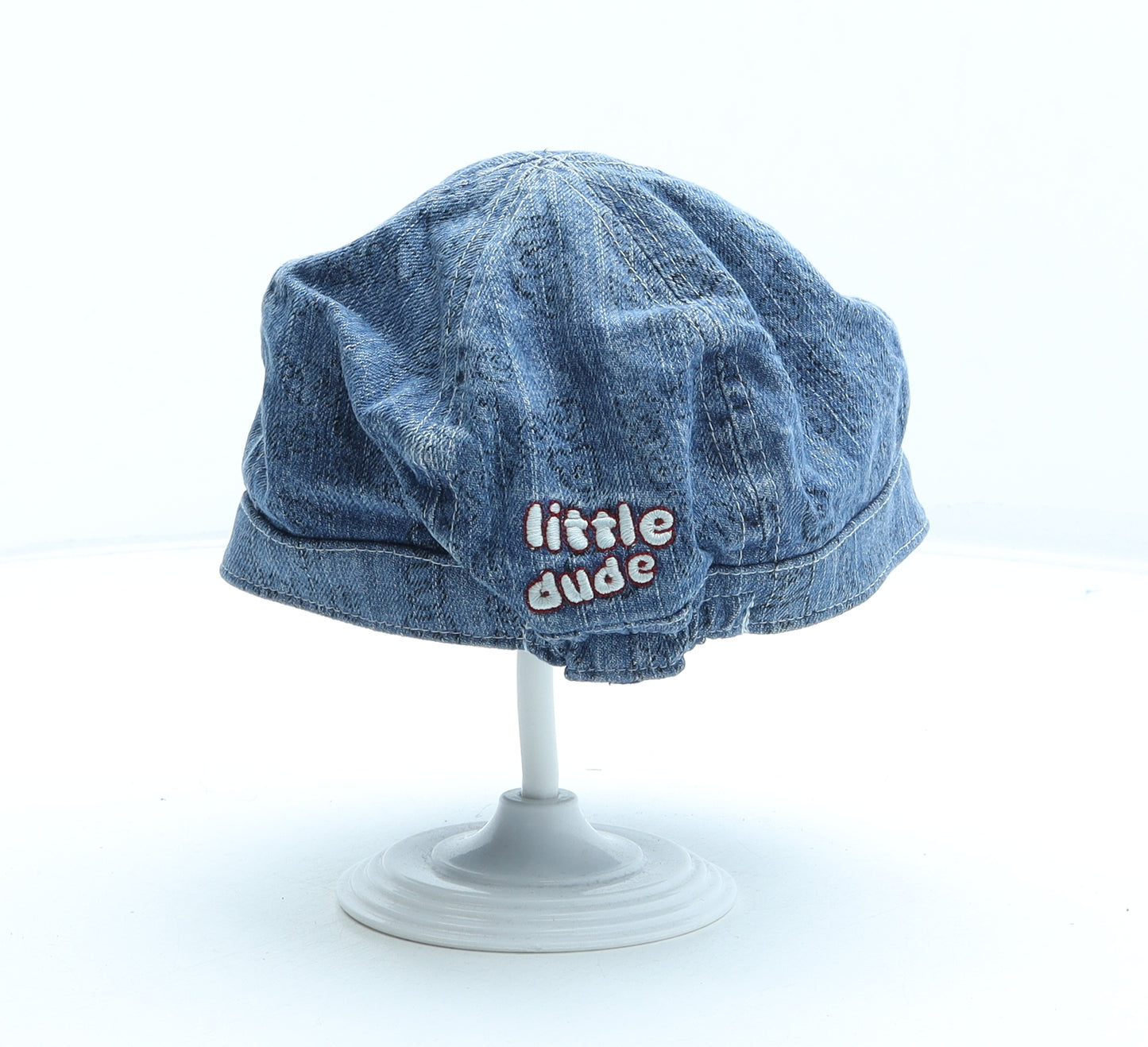Little Dude Womens Blue Cotton Peaked Cap Size S