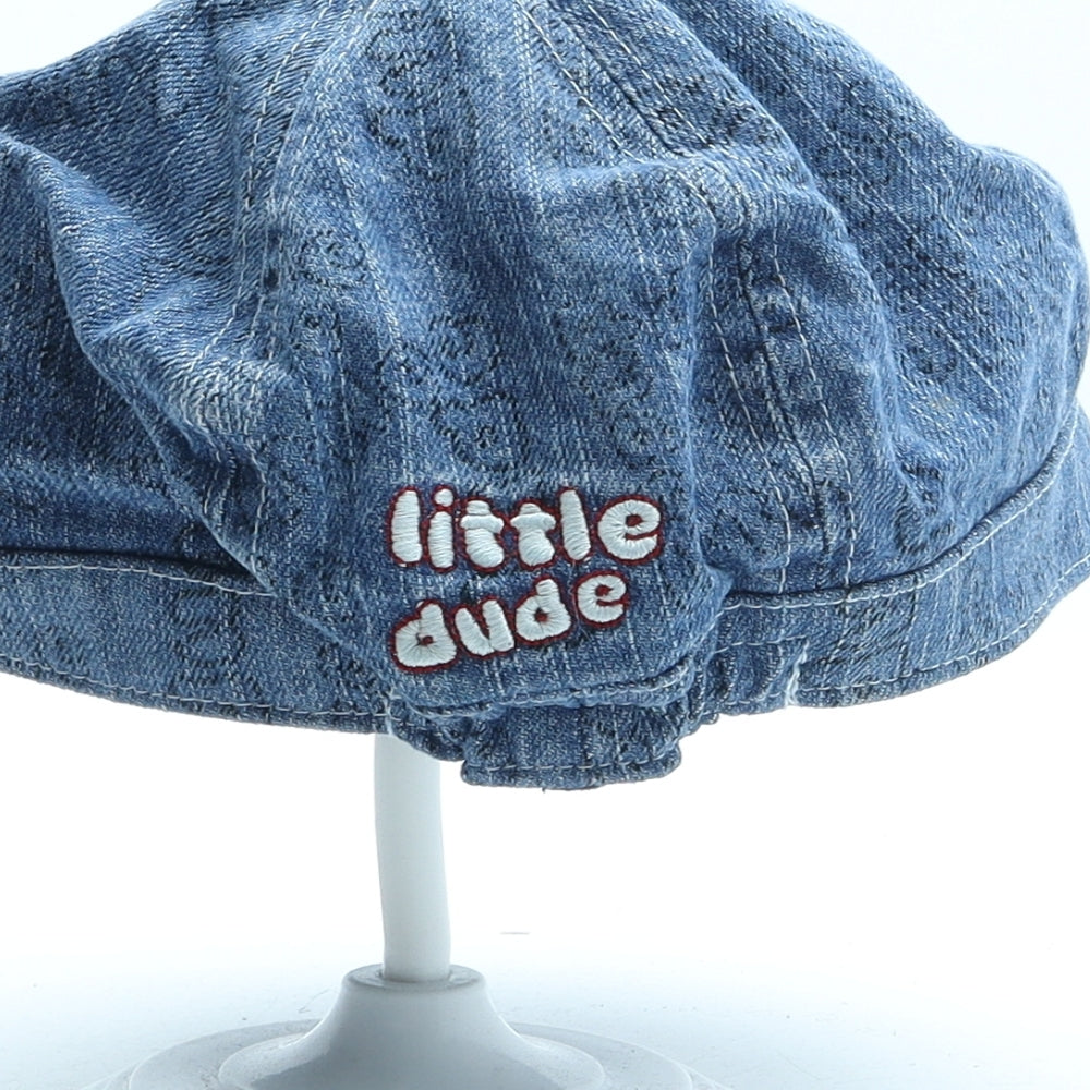 Little Dude Womens Blue Cotton Peaked Cap Size S