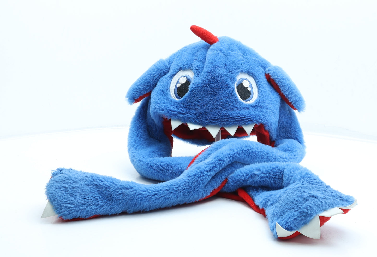 Dunnes Stores Boys Blue Polyester Winter Hat Size S - Monster Interactive Ears Size 7-9 Years