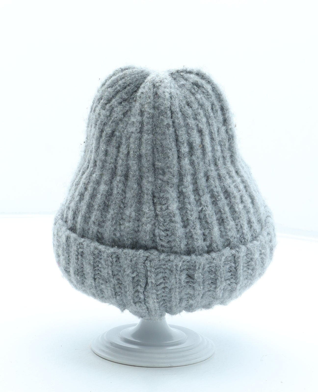 Pep & Co Womens Grey Acrylic Beanie One Size