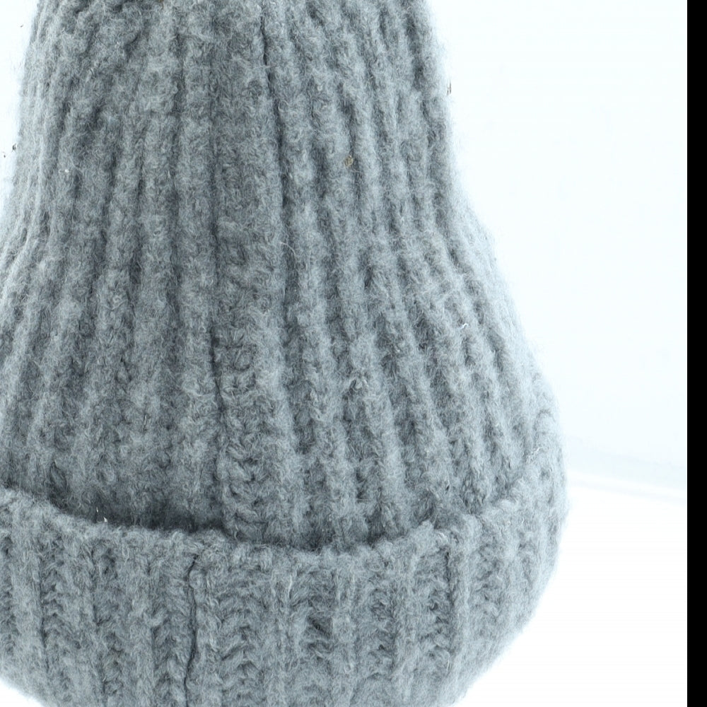 Pep & Co Womens Grey Acrylic Beanie One Size