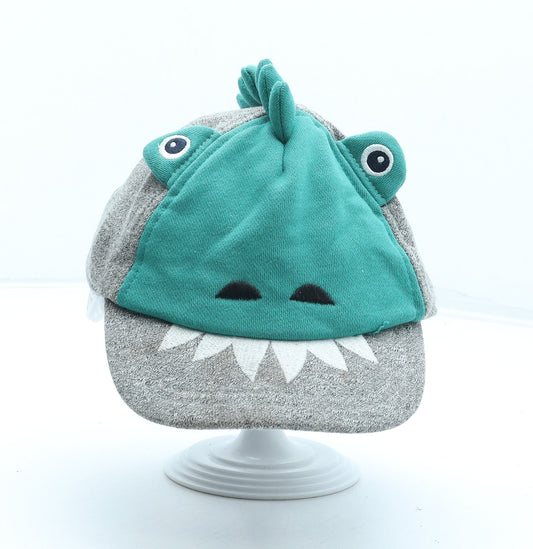 Mothercare Boys Grey Cotton Baseball Cap Size S - Crocodile Size 1-3 Years