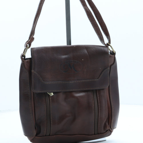 Marzia Womens Brown Polyurethane Crossbody Size Small