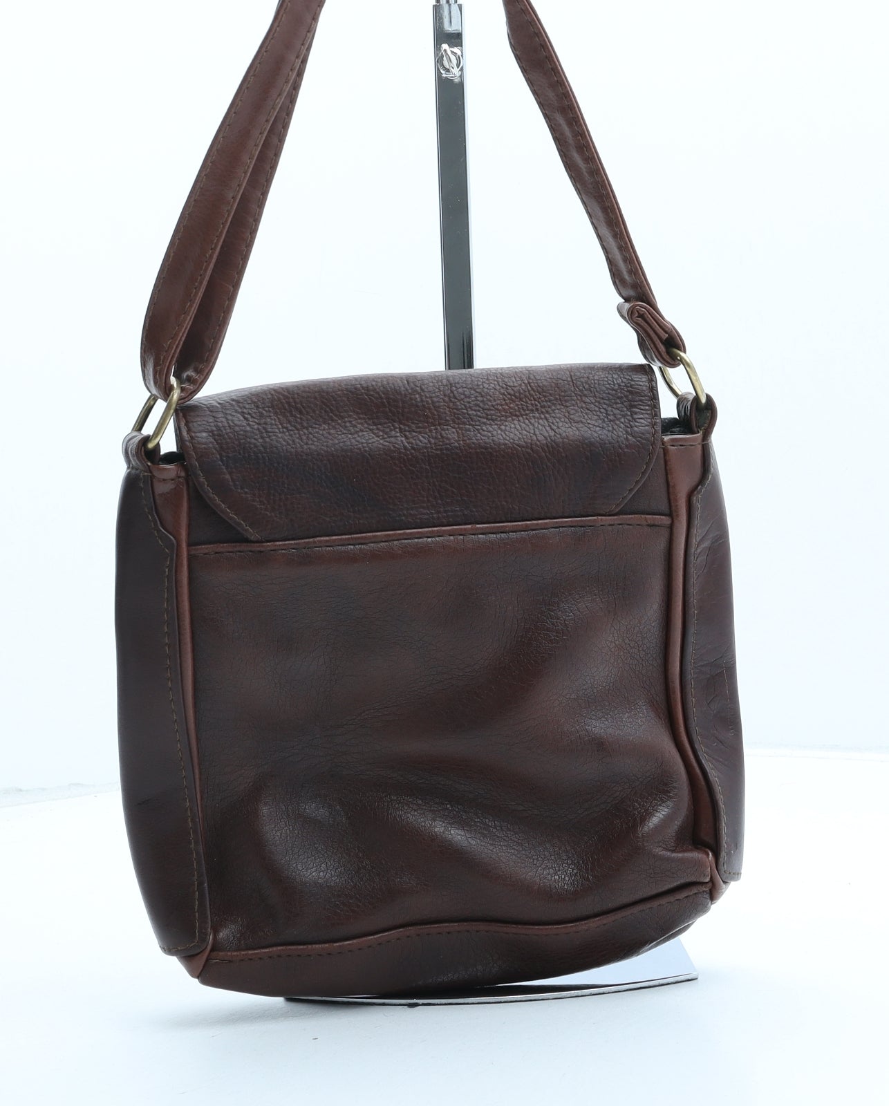 Marzia Womens Brown Polyurethane Crossbody Size Small