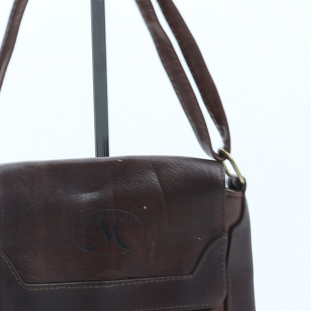 Marzia Womens Brown Polyurethane Crossbody Size Small