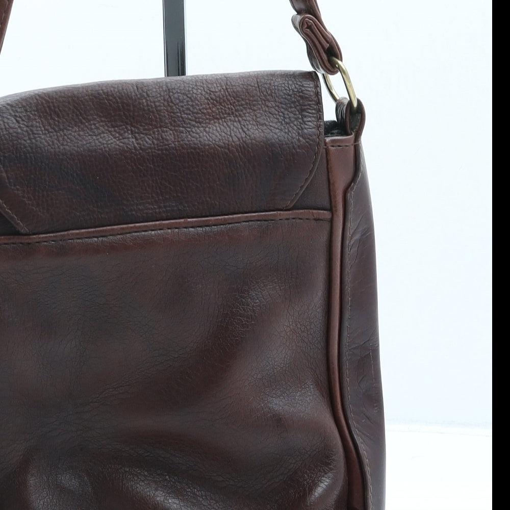 Marzia Womens Brown Polyurethane Crossbody Size Small