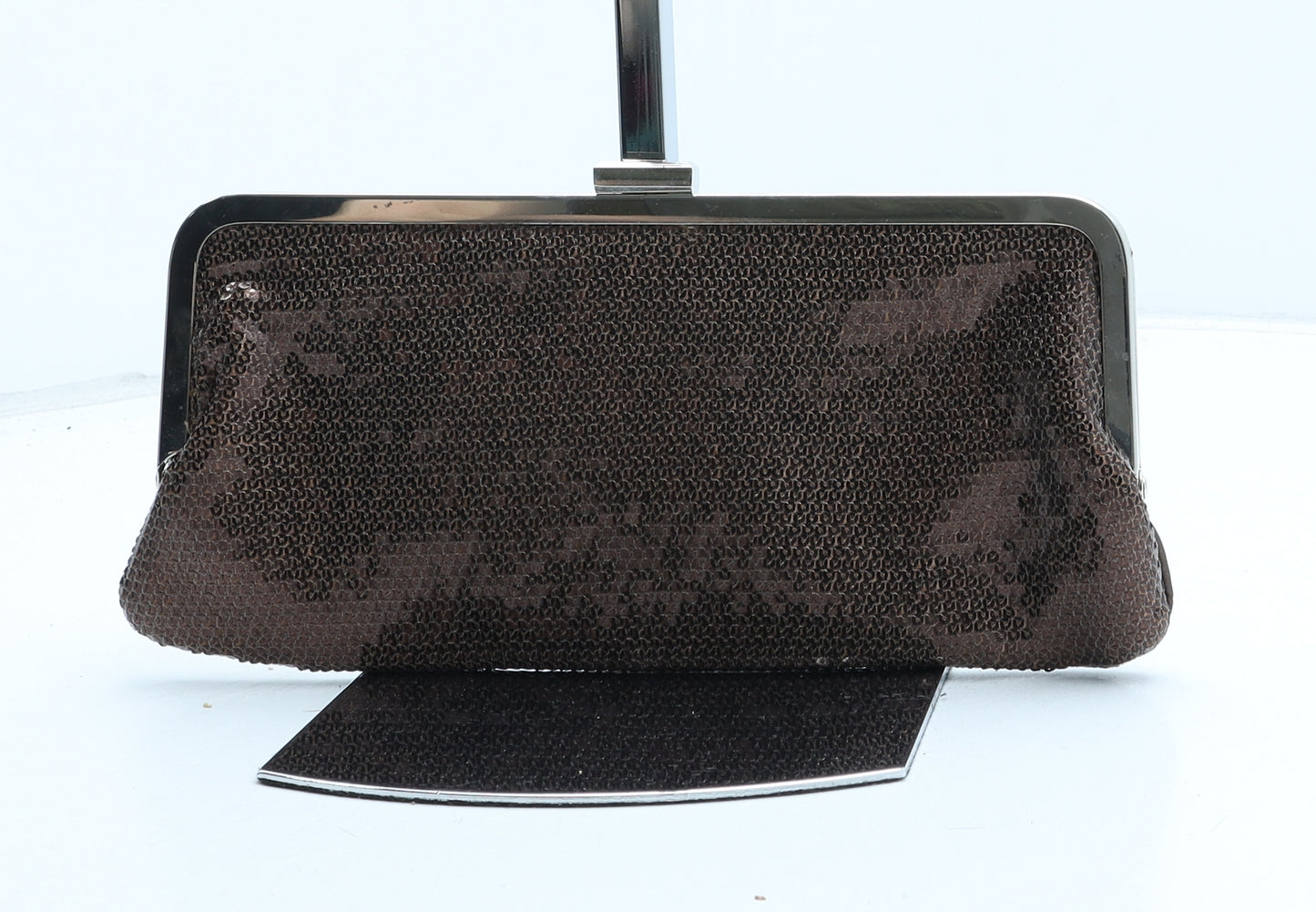 Preworn Womens Brown Polyester Clutch Size Small