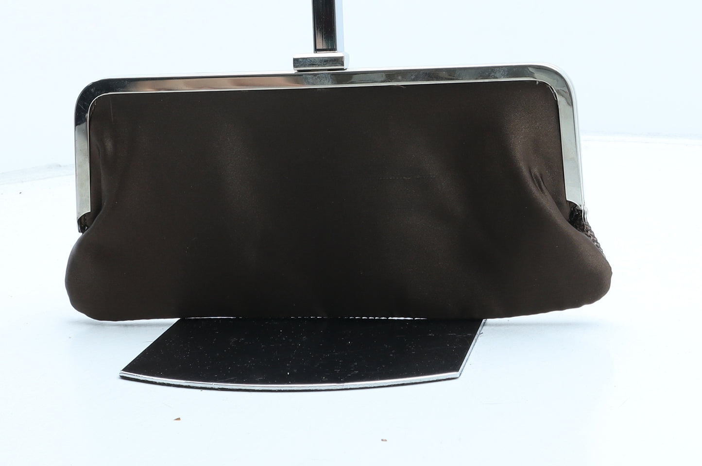 Preworn Womens Brown Polyester Clutch Size Small