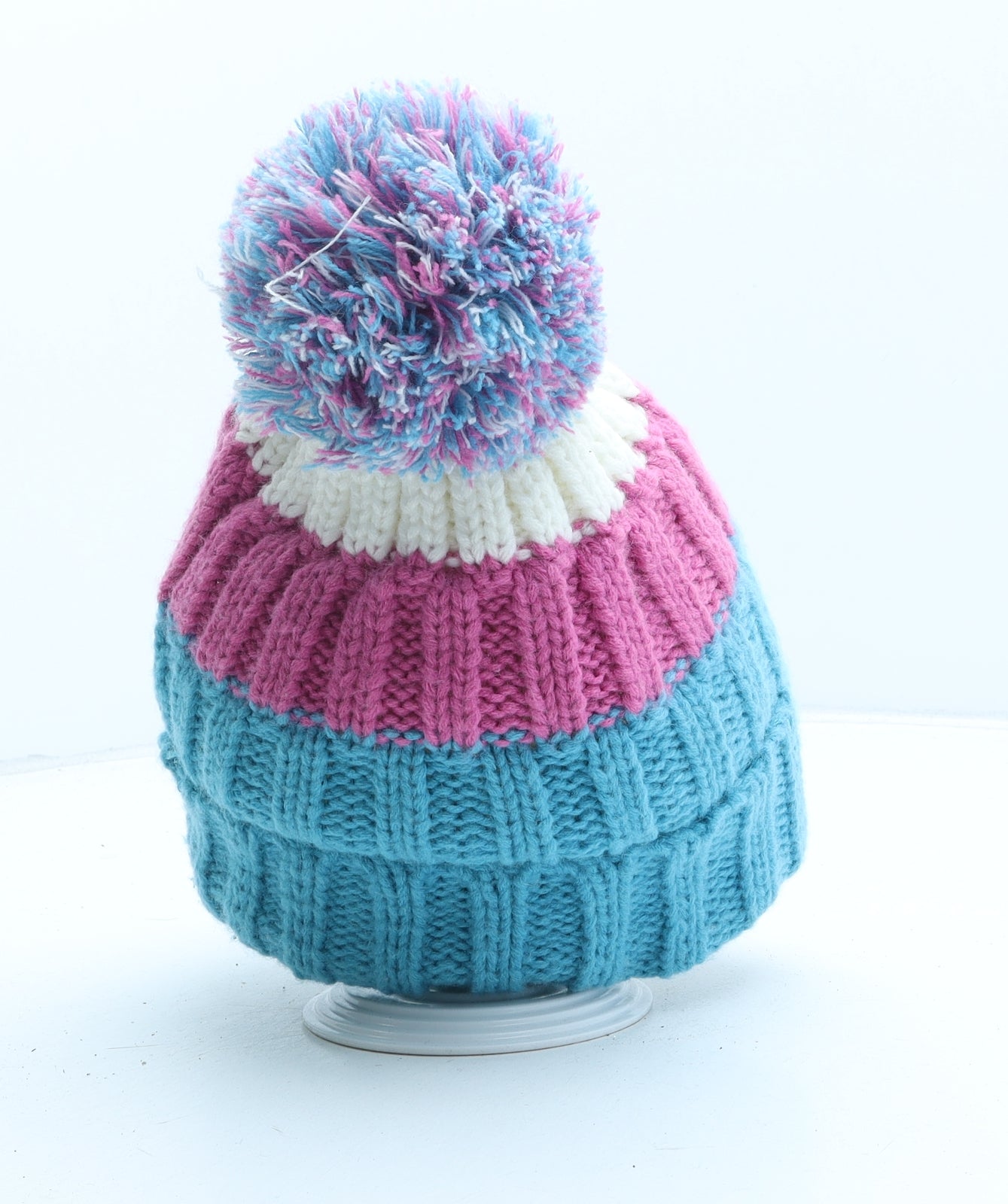 RockJock Womens Multicoloured Striped Acrylic Bobble Hat One Size