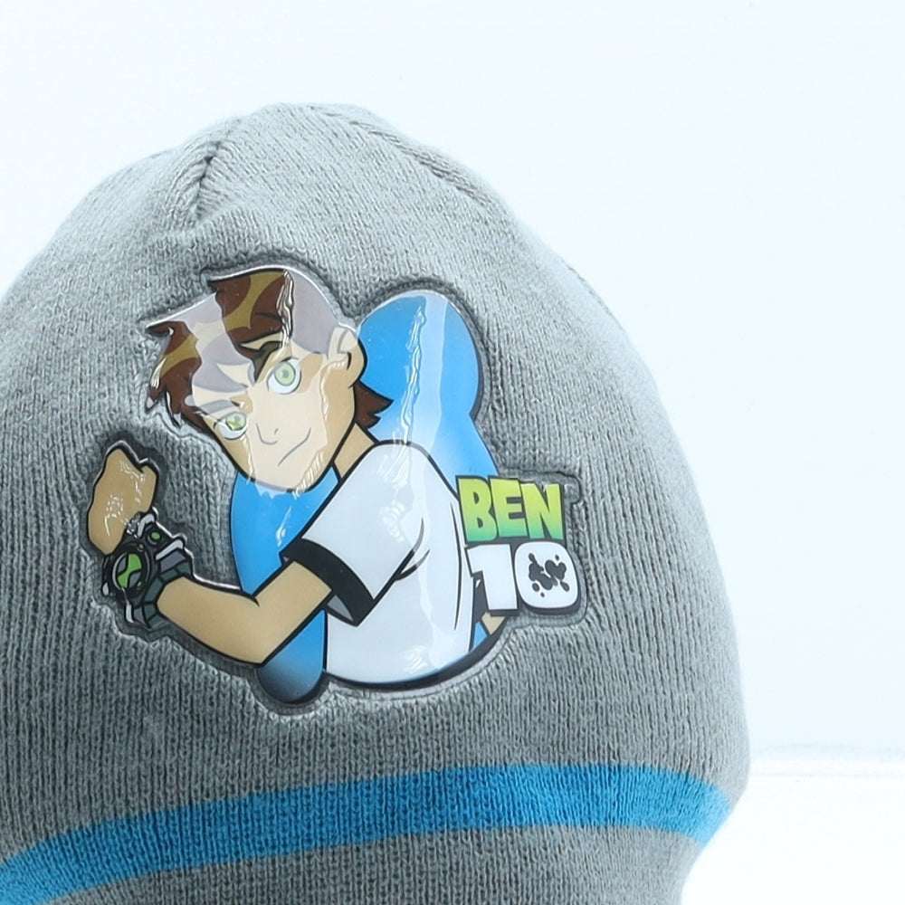 George Boys Grey Acrylic Beanie One Size - Ben 10