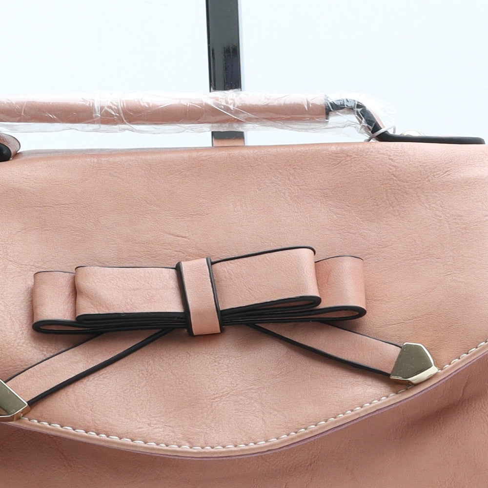 Ed Fox Womens Pink Polyurethane Hobo Bag Size Small