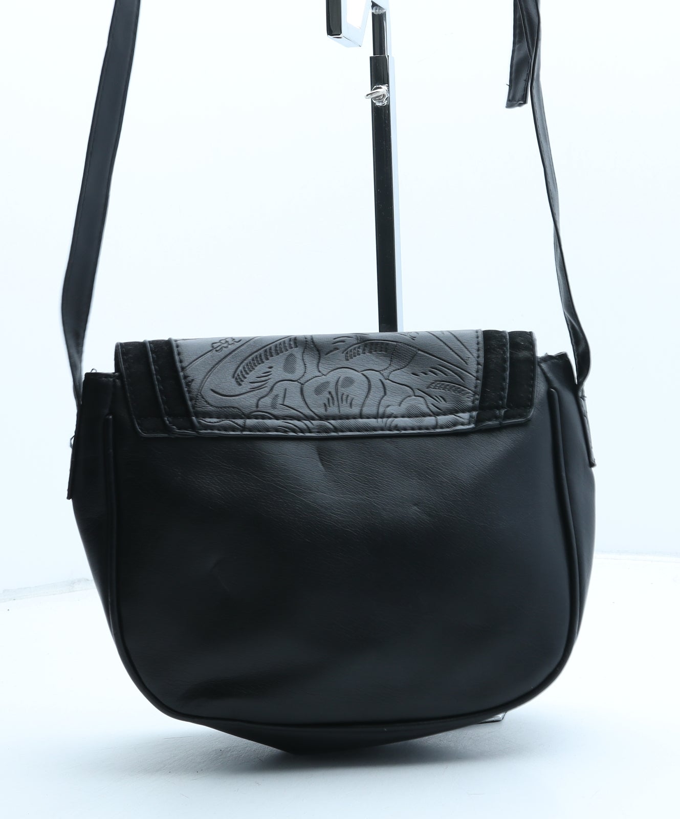 Atmosphere Womens Black Paisley Polyurethane Crossbody Size Small