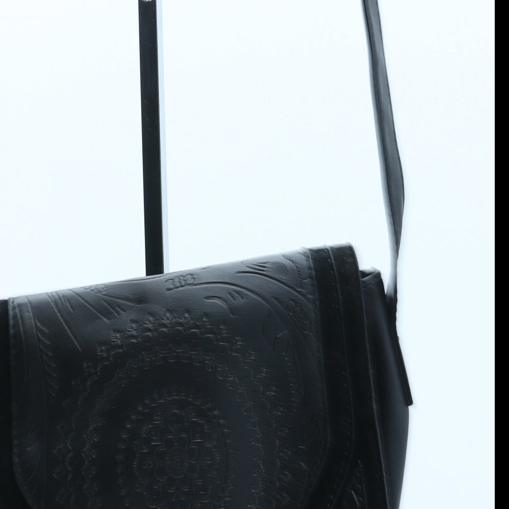 Atmosphere Womens Black Paisley Polyurethane Crossbody Size Small