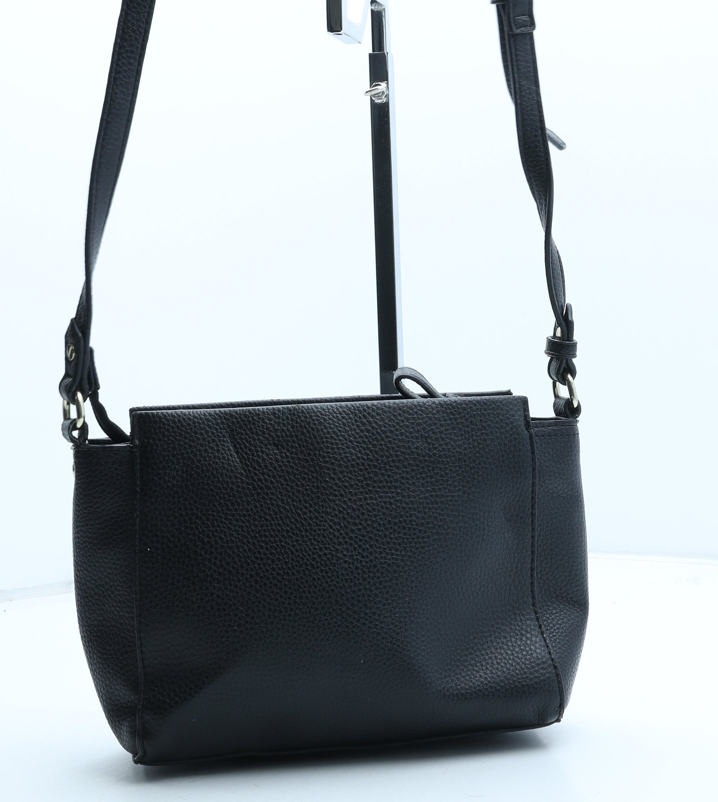 Jasper Conran Womens Black Polyurethane Crossbody Size Small