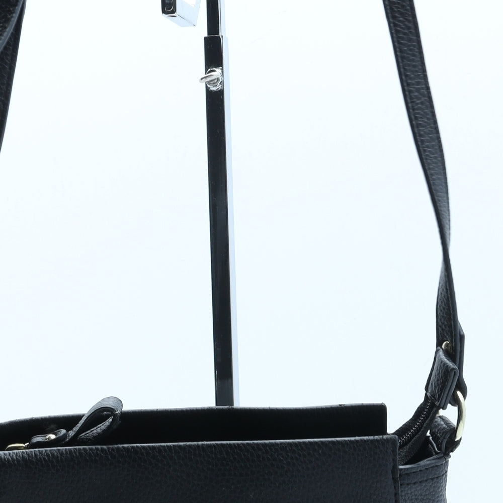 Jasper Conran Womens Black Polyurethane Crossbody Size Small