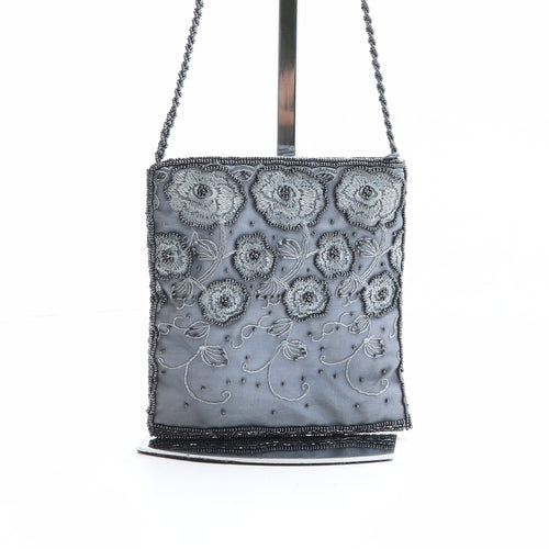 Preworn Womens Grey Polyester Crossbody Size Mini