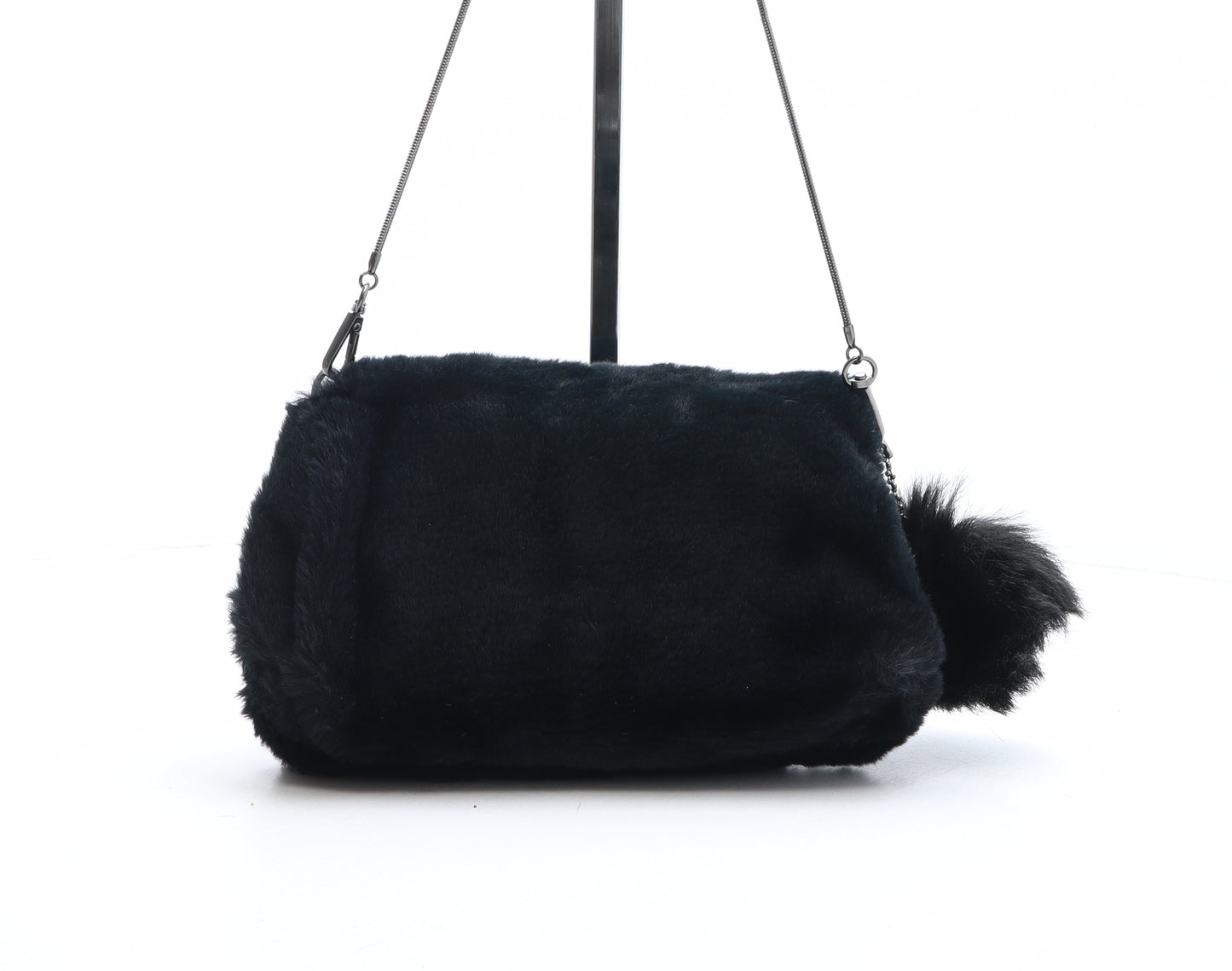 Preworn Womens Black Acrylic Crossbody Size Small