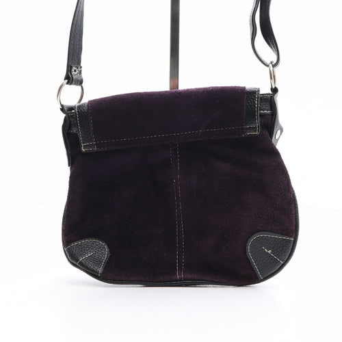 Prworn Womens Purple Suede Crossbody Size Medium
